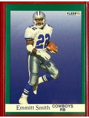 Emmitt Smith 1991 Fleer Dallas Cowboys NFL Football Card